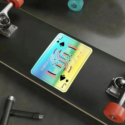 Jack of Spades Playing Card Holographic STICKER Die-Cut Vinyl Decal - The Sticker Space