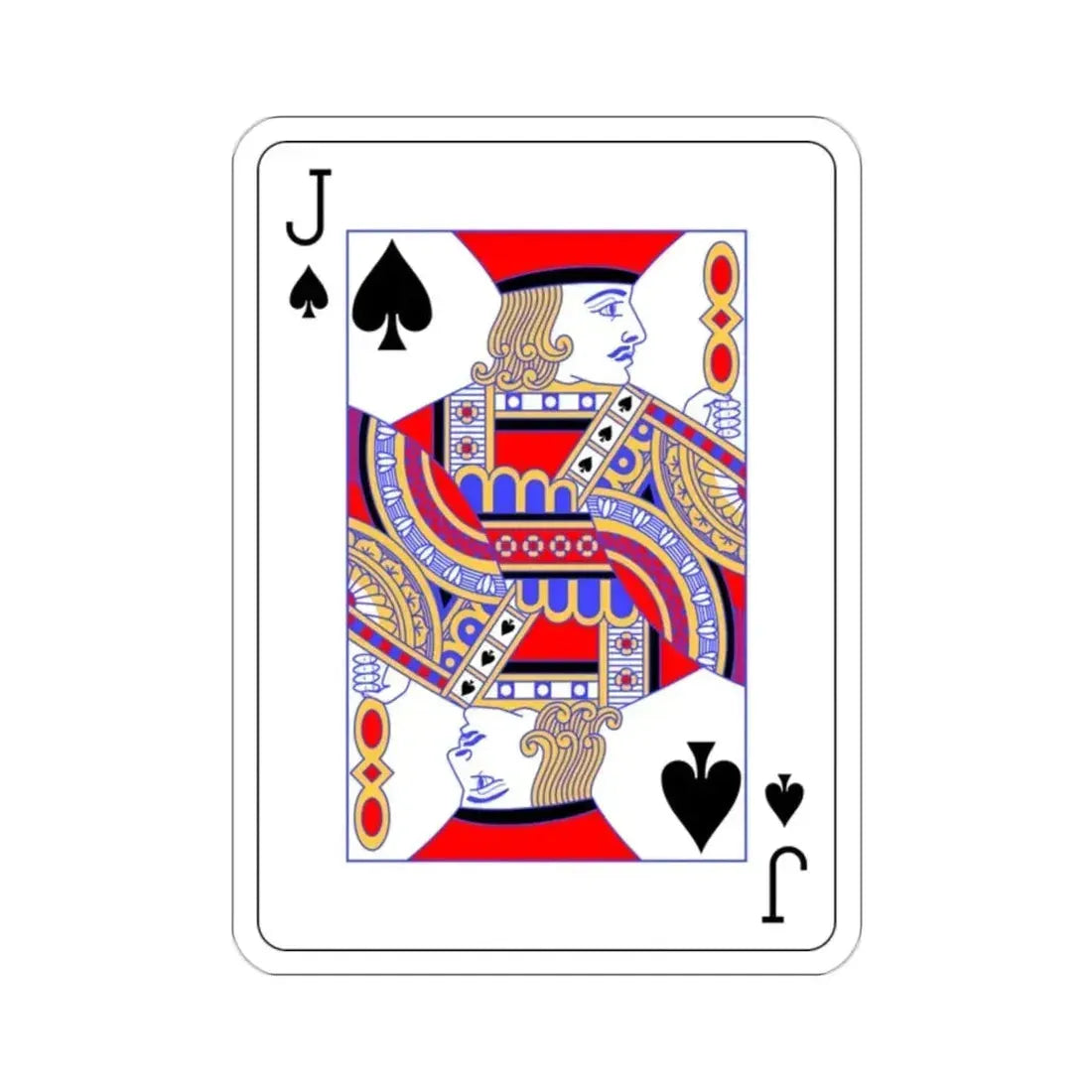 Jack of Spades Playing Card STICKER Vinyl Die-Cut Decal 2 Inch - The Sticker Space