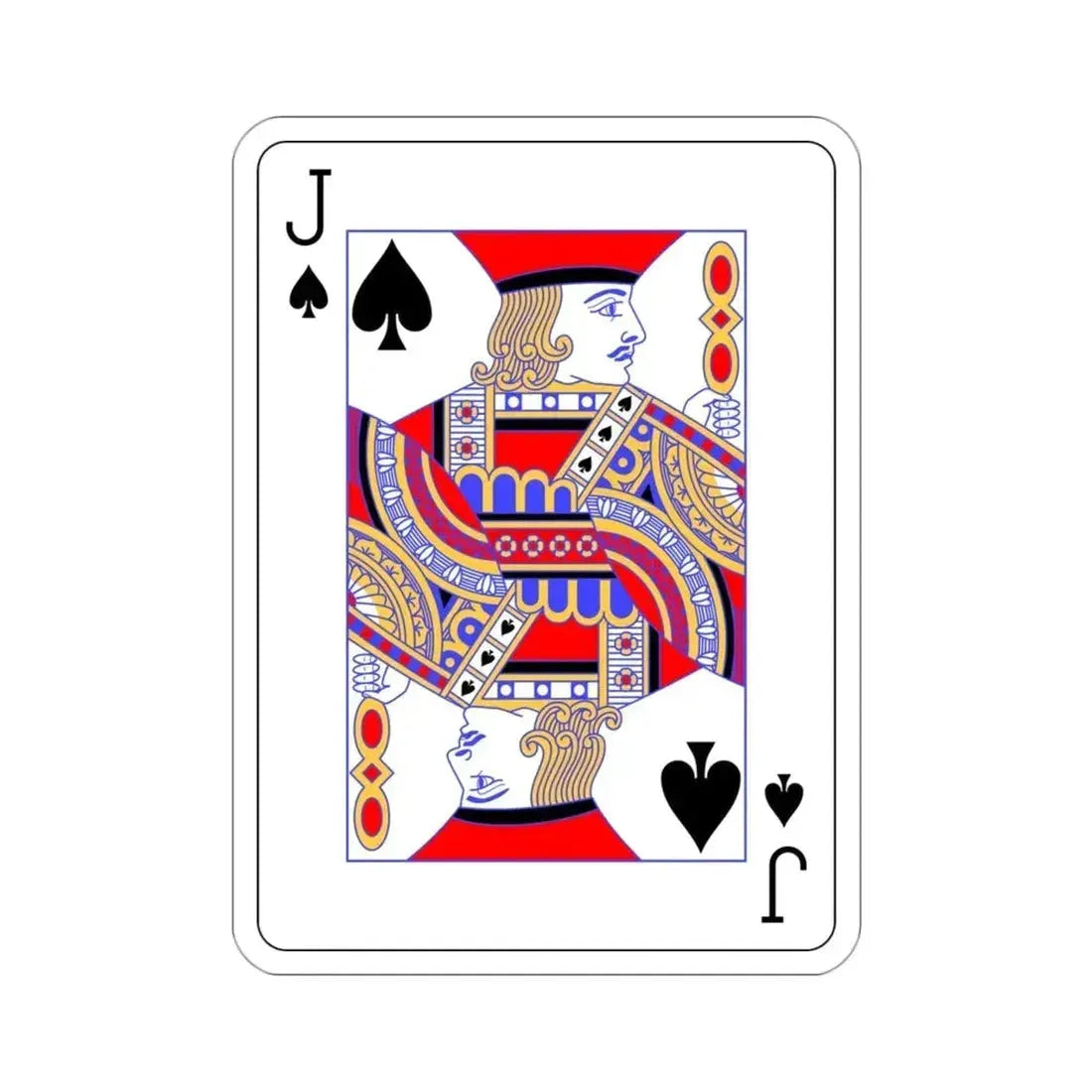 Jack of Spades Playing Card STICKER Vinyl Die-Cut Decal 3 Inch - The Sticker Space