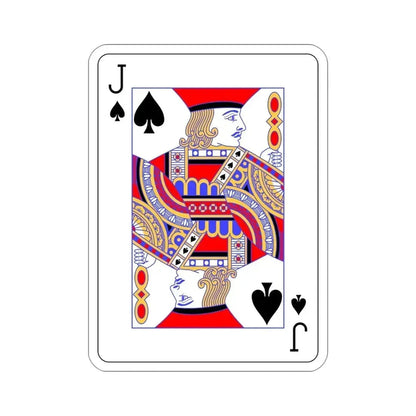 Jack of Spades Playing Card STICKER Vinyl Die-Cut Decal 4 Inch - The Sticker Space