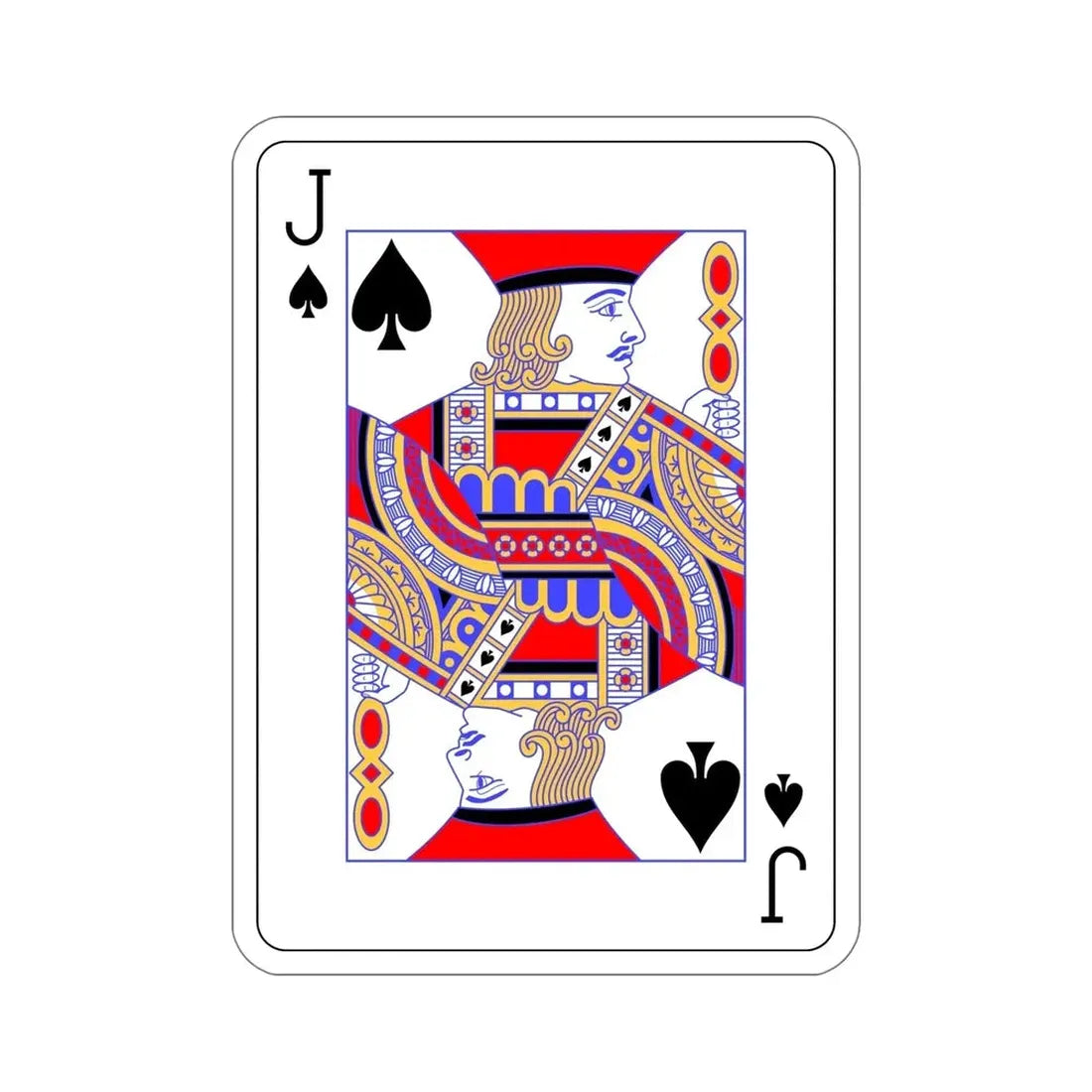 Jack of Spades Playing Card STICKER Vinyl Die-Cut Decal - The Sticker Space