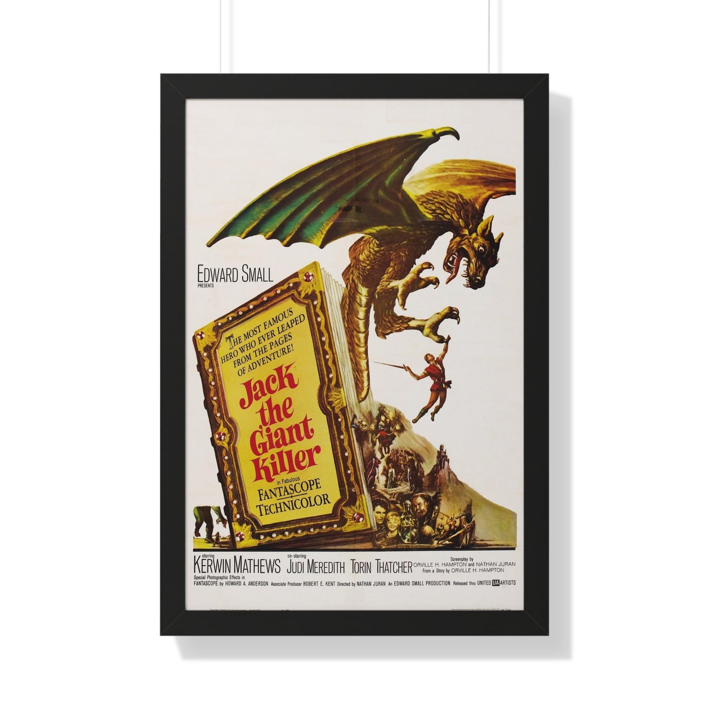 JACK THE GIANT KILLER 1962 - Framed Movie Poster-20" x 30"-The Sticker Space