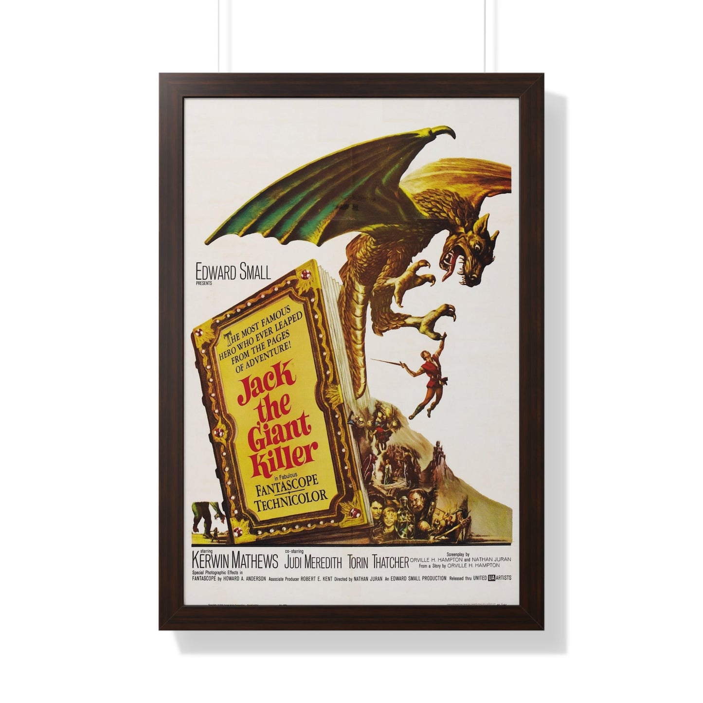 JACK THE GIANT KILLER 1962 - Framed Movie Poster-20" x 30"-The Sticker Space