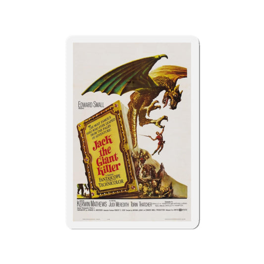 JACK THE GIANT KILLER 1962 Movie Poster - Refrigerator Magnet-2" x 2"-The Sticker Space