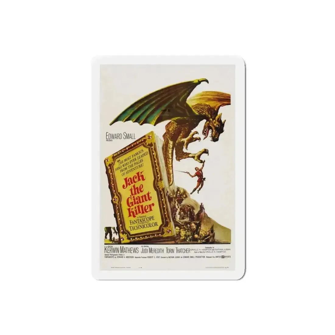 JACK THE GIANT KILLER 1962 Movie Poster - Refrigerator Magnet - The Sticker Space