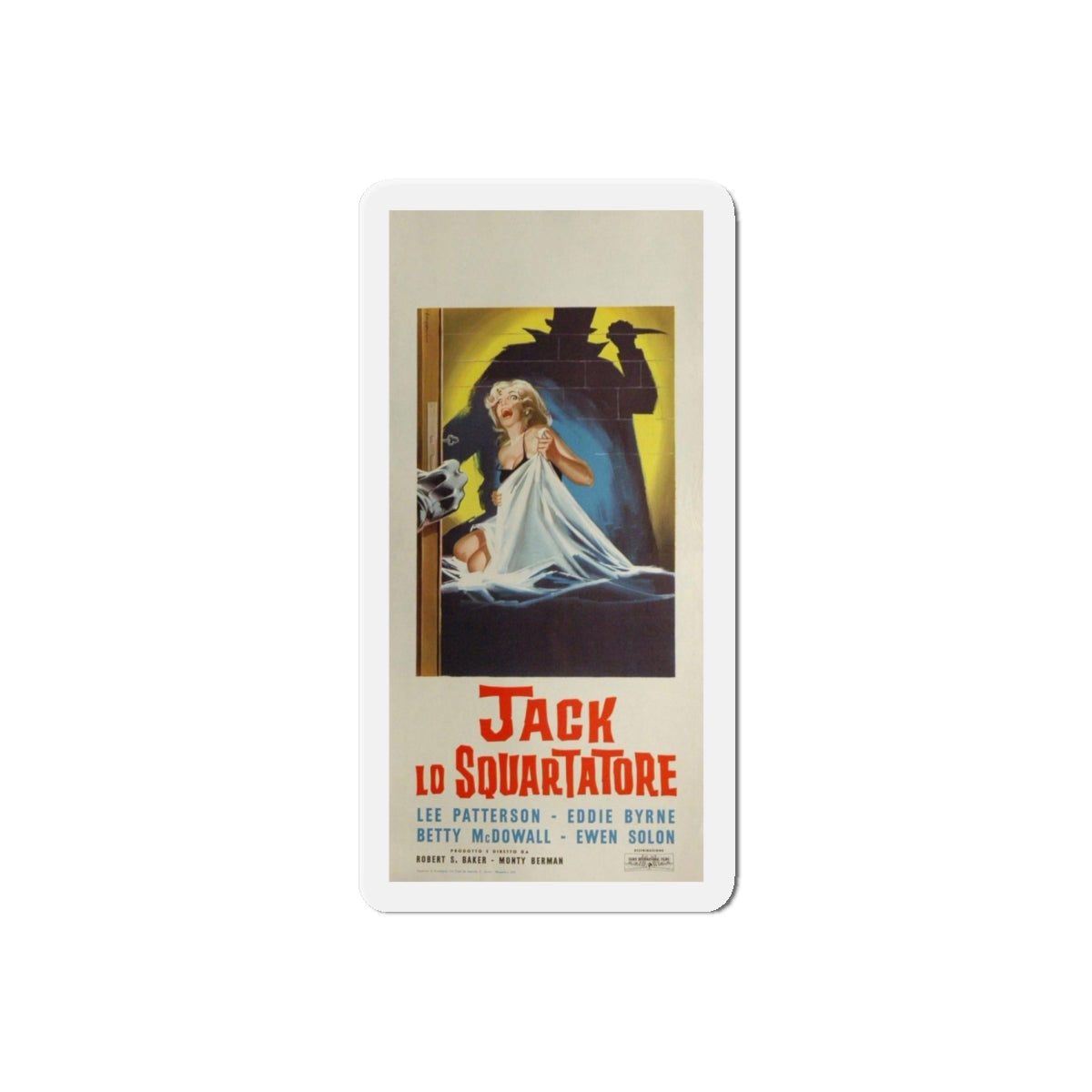 JACK THE RIPPER (ITALIAN) 1959 Movie Poster - Refrigerator Magnet-6" × 6"-The Sticker Space