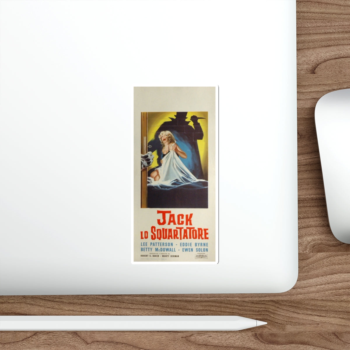 JACK THE RIPPER (ITALIAN) 1959 Movie Poster STICKER Vinyl Die-Cut Decal-The Sticker Space