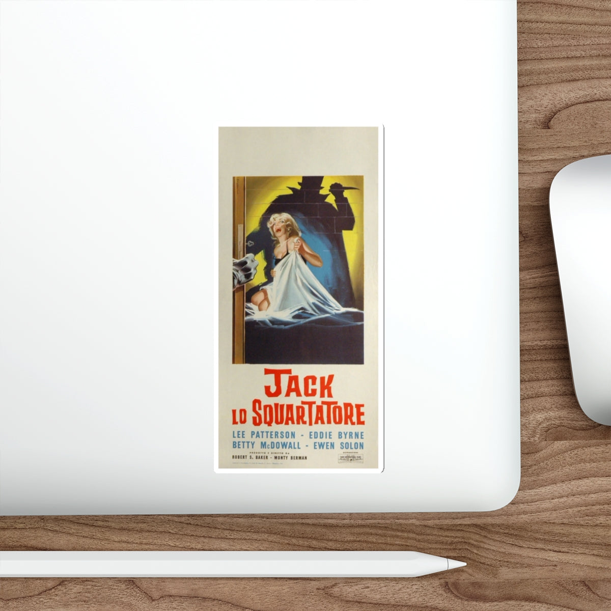 JACK THE RIPPER (ITALIAN) 1959 Movie Poster STICKER Vinyl Die-Cut Decal-The Sticker Space