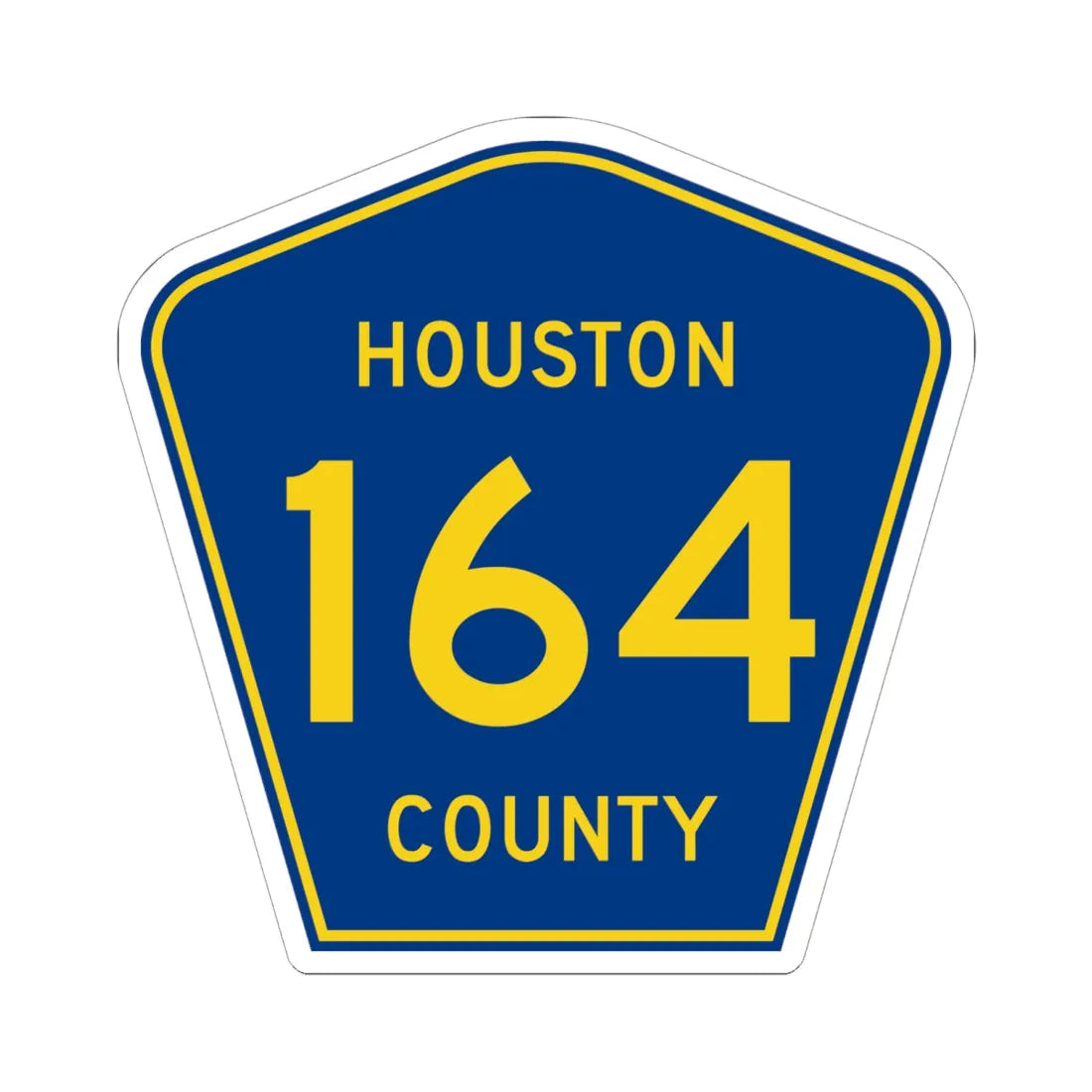 Jackson County 164 (Florida) (Road Sign) STICKER Vinyl Kiss-Cut Decal 6 Inch White - The Sticker Space