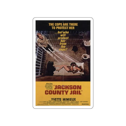 JACKSON COUNTY JAIL 1976 Movie Poster STICKER Vinyl Die-Cut Decal - The Sticker Space