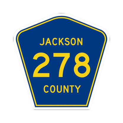 Jackson County Route 278 AR (Arkansas) (Road Sign) STICKER Vinyl Kiss-Cut Decal 2 Inch White - The Sticker Space
