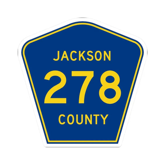 Jackson County Route 278 AR (Arkansas) (Road Sign) STICKER Vinyl Kiss-Cut Decal 2 Inch White - The Sticker Space