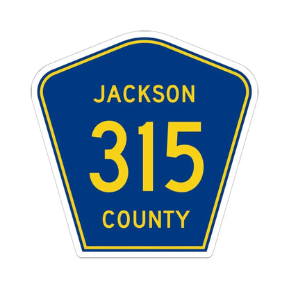 Jackson County Route 315 AR (Arkansas) (Road Sign) STICKER Vinyl Kiss-Cut Decal 6 Inch White - The Sticker Space