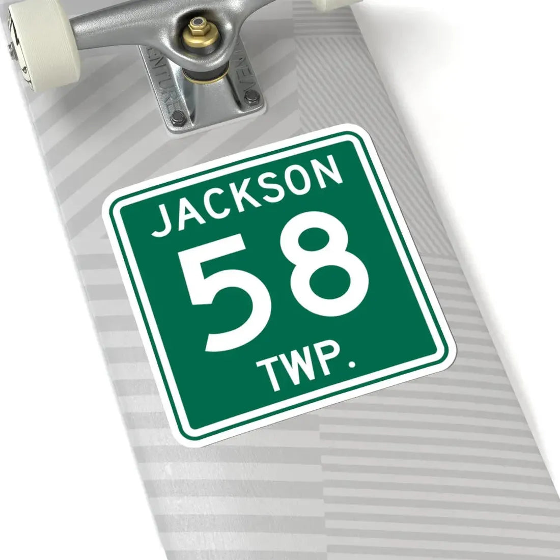 Jackson Township Route 58 Coshocton County Ohio (Ohio) (Road Sign) STICKER Vinyl Kiss-Cut Decal - The Sticker Space