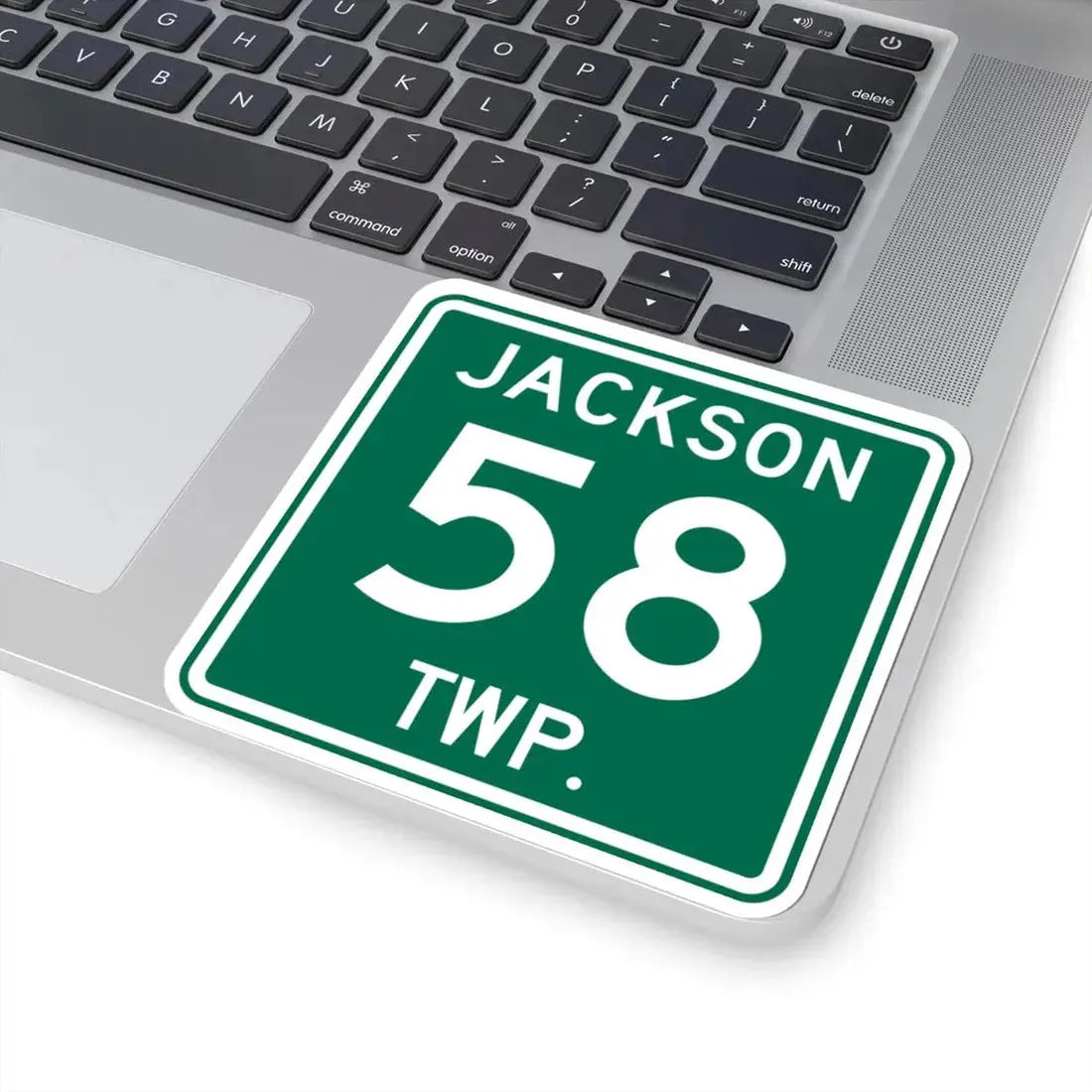 Jackson Township Route 58 Coshocton County Ohio (Ohio) (Road Sign) STICKER Vinyl Kiss-Cut Decal - The Sticker Space