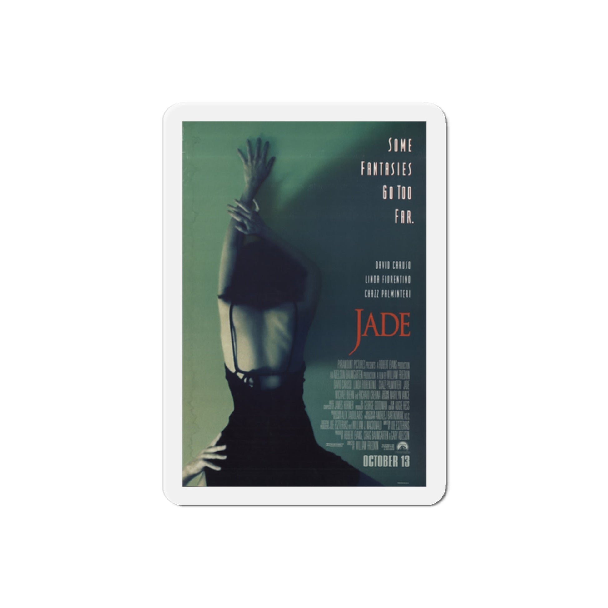 Jade 1995 Movie Poster Die-Cut Magnet-2" x 2"-The Sticker Space