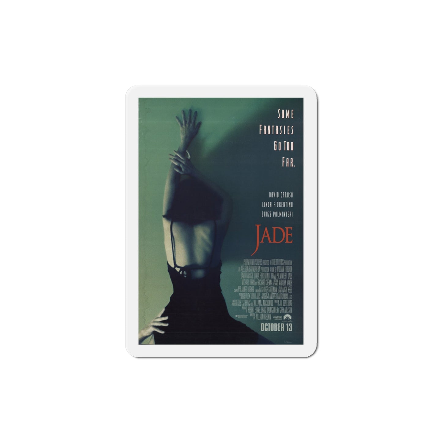 Jade 1995 Movie Poster Die-Cut Magnet-4" x 4"-The Sticker Space