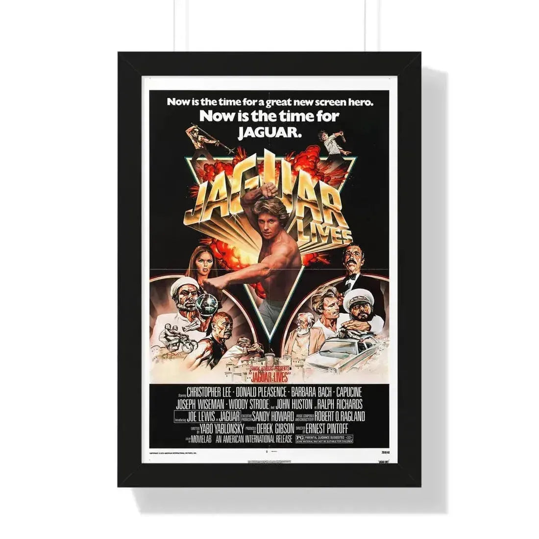 JAGUAR LIVES 1979 - Framed Movie Poster 16″ x 24″ Black - The Sticker Space