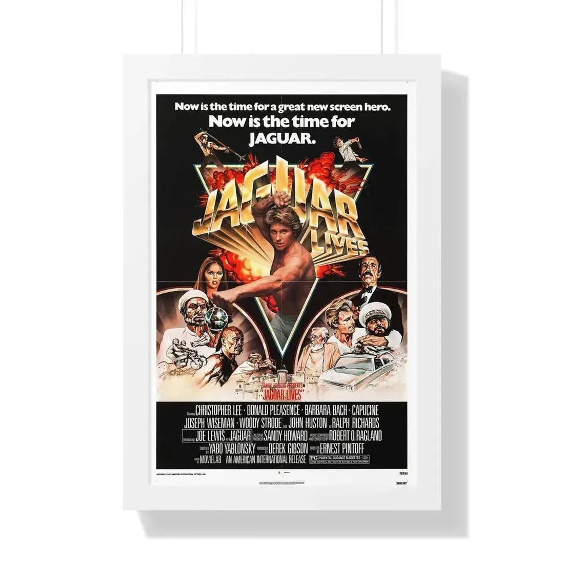 JAGUAR LIVES 1979 - Framed Movie Poster 16″ x 24″ White - The Sticker Space