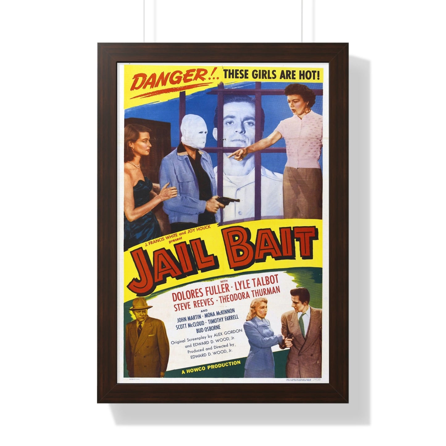 JAIL BAIT 1954 - Framed Movie Poster-16″ x 24″-The Sticker Space