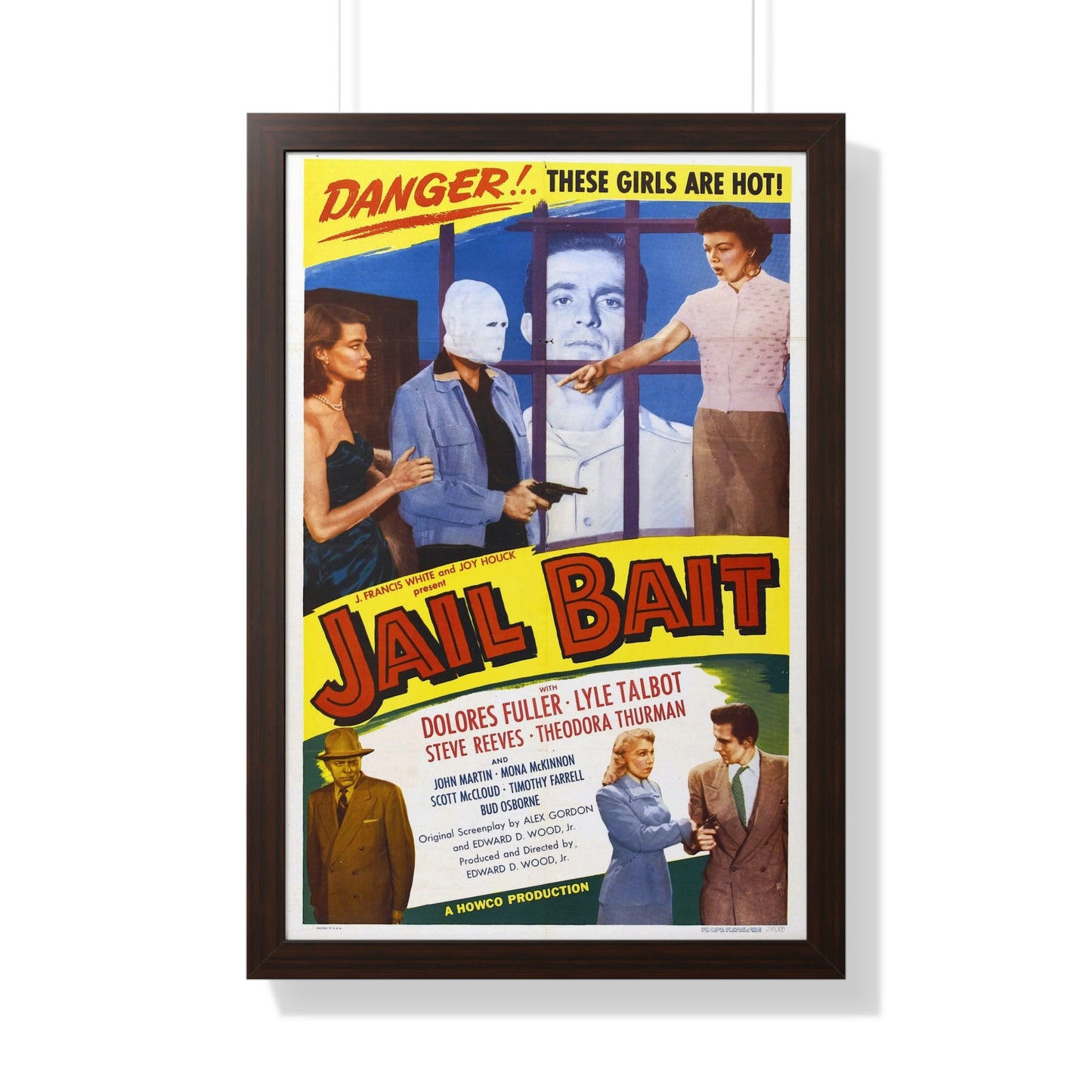 JAIL BAIT 1954 - Framed Movie Poster-20" x 30"-The Sticker Space