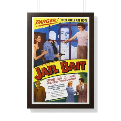JAIL BAIT 1954 - Framed Movie Poster 20" x 30" Walnut - The Sticker Space