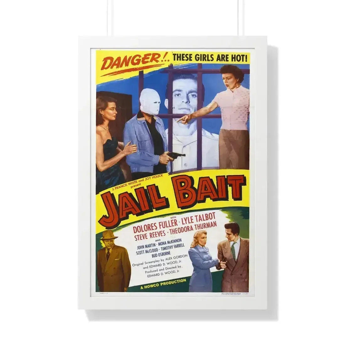 JAIL BAIT 1954 - Framed Movie Poster - The Sticker Space
