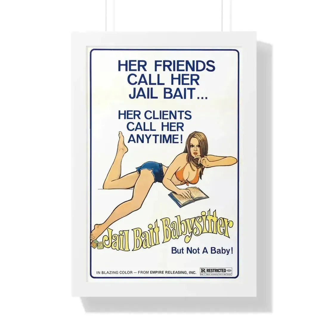 JAILBAIT BABYSITTER 1977 - Framed Movie Poster 16″ x 24″ White - The Sticker Space