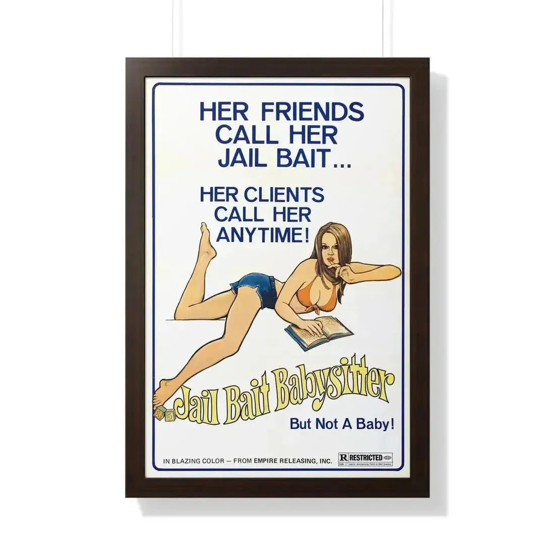 JAILBAIT BABYSITTER 1977 - Framed Movie Poster - The Sticker Space