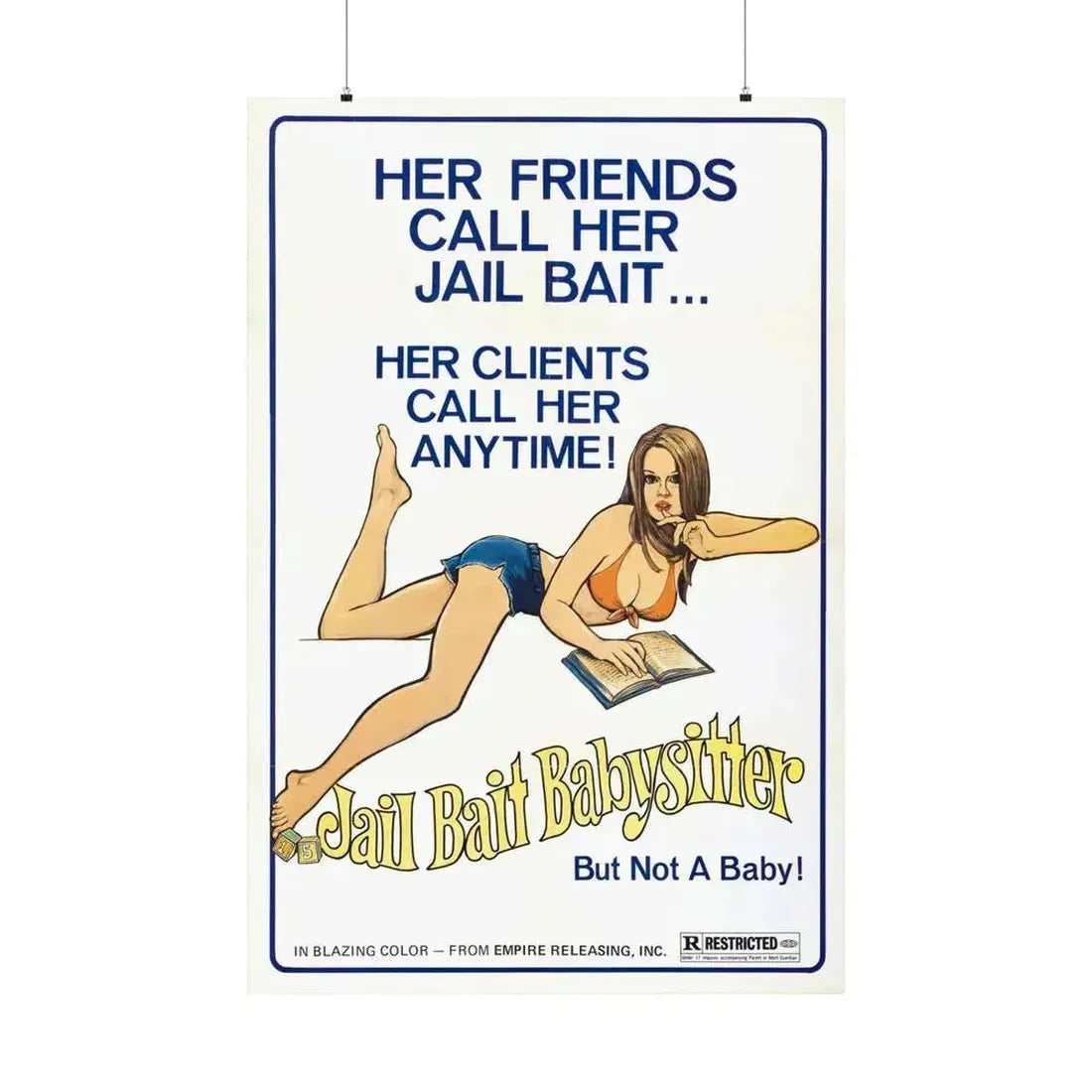 JAILBAIT BABYSITTER 1977 - Paper Movie Poster 36" x 54" Matte - The Sticker Space