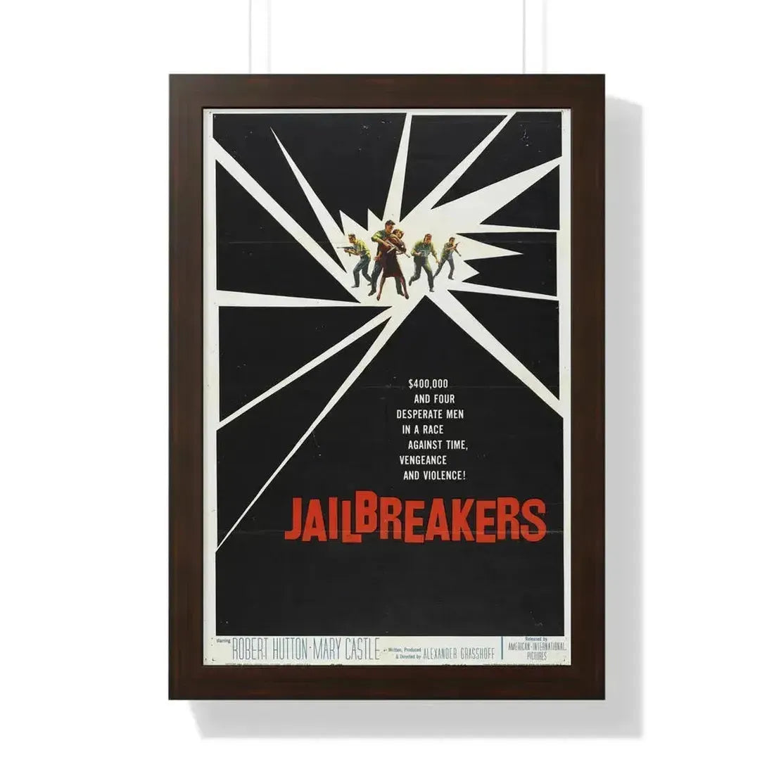 JAILBREAKERS 1960 - Framed Movie Poster 16″ x 24″ Walnut - The Sticker Space