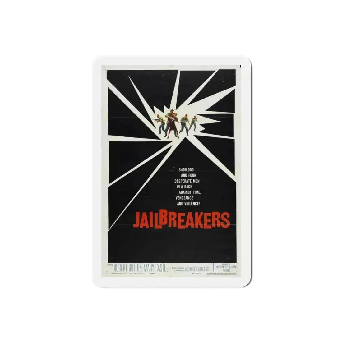 JAILBREAKERS 1960 Movie Poster - Refrigerator Magnet 5" x 5" Die-Cut 1 pc - The Sticker Space