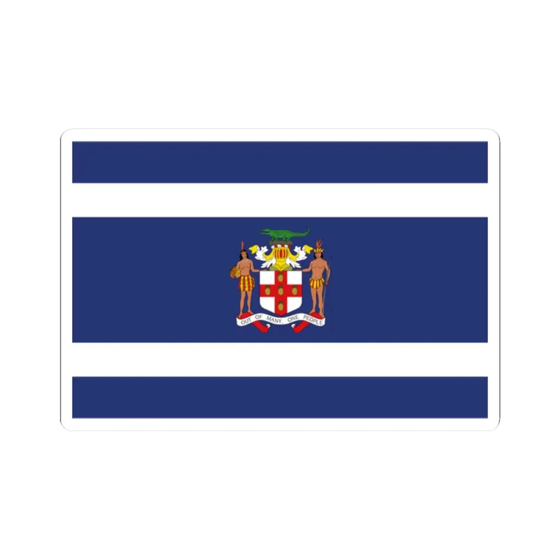 Jamaica Flag Proposal 3 1962 (Jamaica) STICKER Vinyl Kiss-Cut Decal 2 Inch White - The Sticker Space