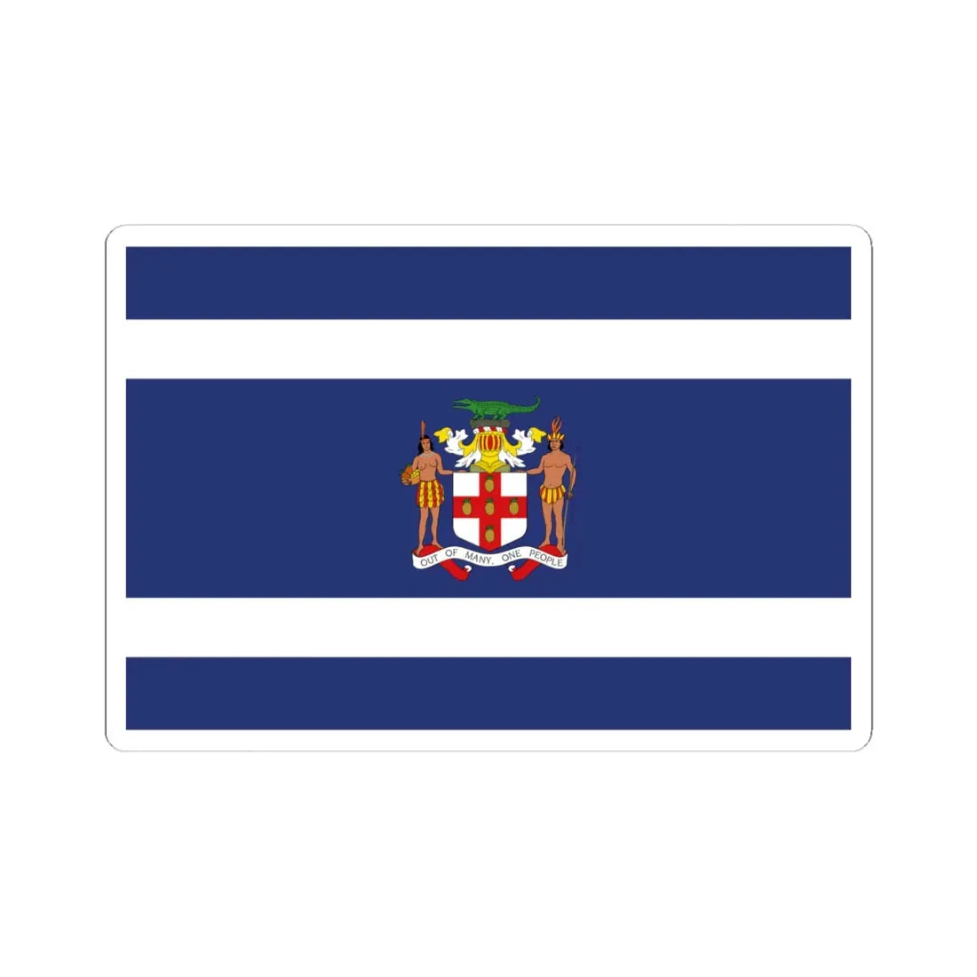 Jamaica Flag Proposal 3 1962 (Jamaica) STICKER Vinyl Kiss-Cut Decal 6 Inch White - The Sticker Space