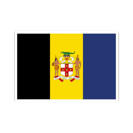 Jamaica Flag Proposal 4 1962 (Jamaica) STICKER Vinyl Kiss-Cut Decal 2 Inch White - The Sticker Space
