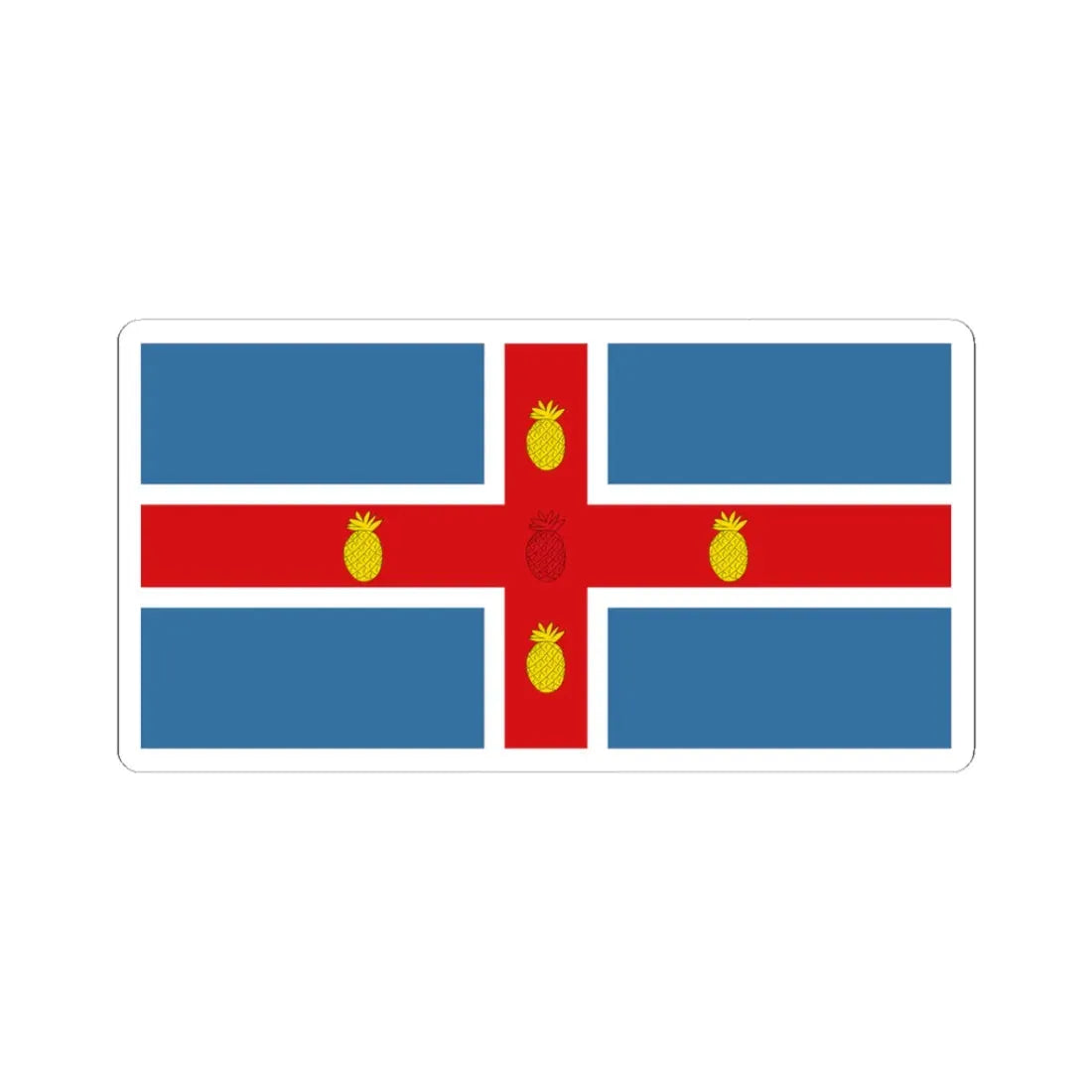 Jamaica Flag Proposal 6 1962 (Jamaica) STICKER Vinyl Kiss-Cut Decal 3 Inch White - The Sticker Space