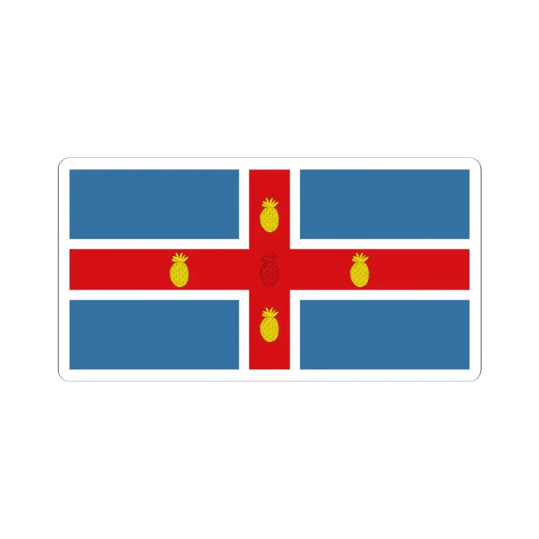 Jamaica Flag Proposal 6 1962 (Jamaica) STICKER Vinyl Kiss-Cut Decal 4 Inch White - The Sticker Space