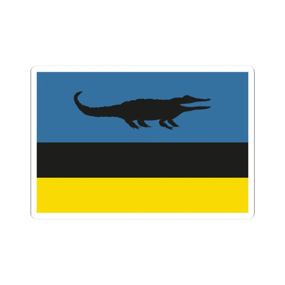 Jamaica Flag Proposal 7 1962 (Jamaica) STICKER Vinyl Kiss-Cut Decal 3 Inch White - The Sticker Space