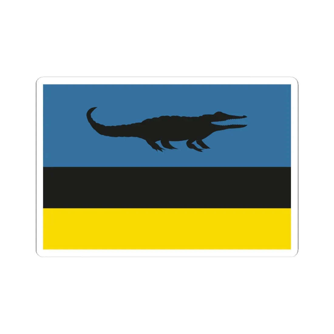 Jamaica Flag Proposal 7 1962 (Jamaica) STICKER Vinyl Kiss-Cut Decal 4 Inch White - The Sticker Space