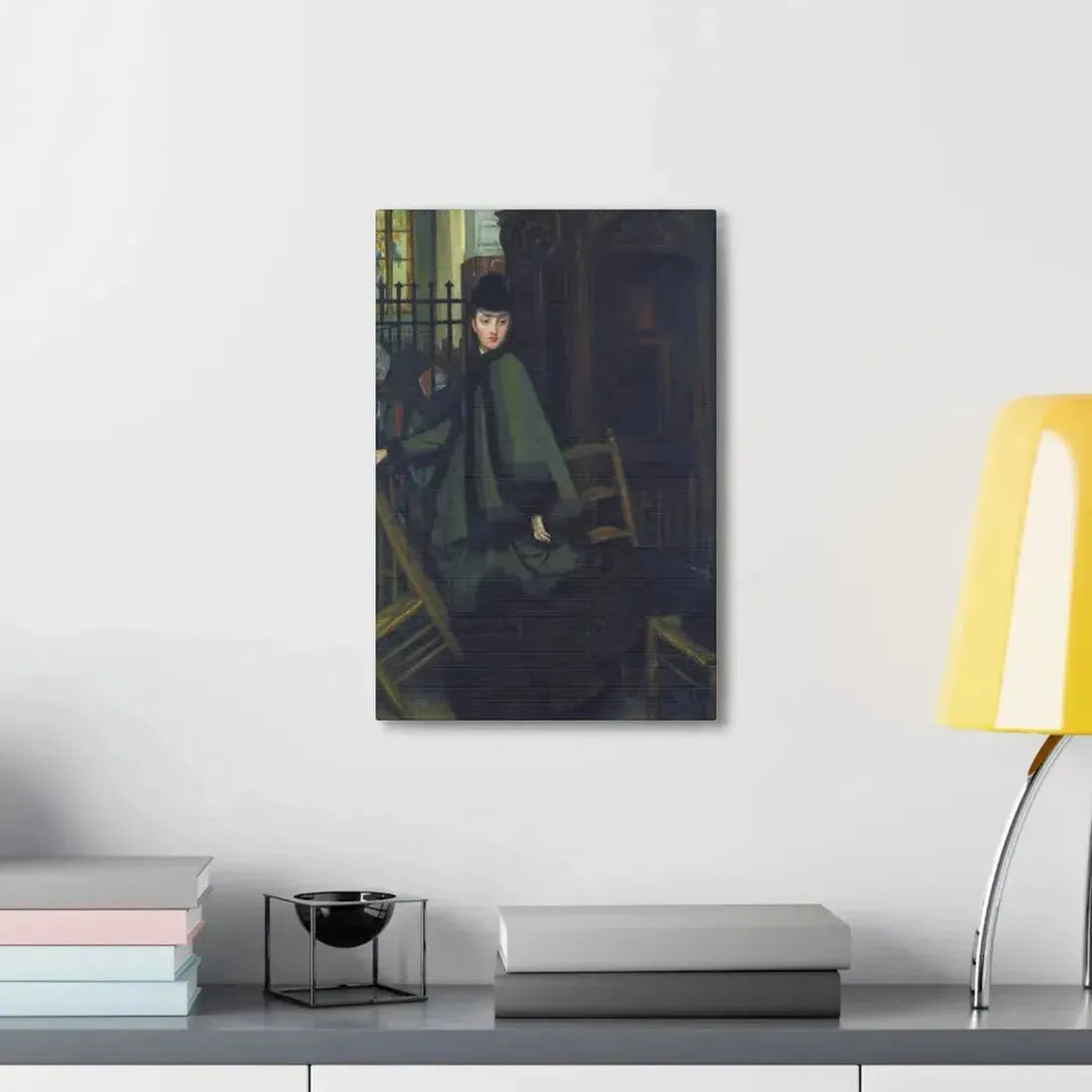 James-Jacques-Joseph Tissot (1836-1902) Dans L'Eglise (In Church) - Canvas Wall Art - The Sticker Space