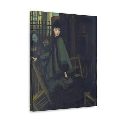 James-Jacques-Joseph Tissot (1836-1902) Dans L'Eglise (In Church) - Canvas Wall Art - The Sticker Space