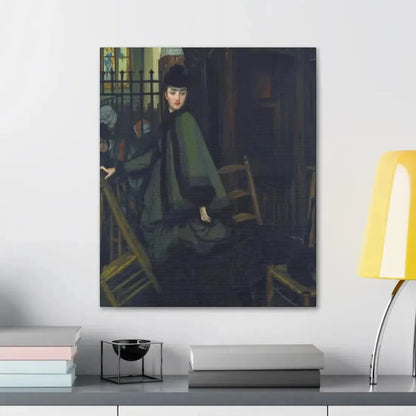 James-Jacques-Joseph Tissot (1836-1902) Dans L'Eglise (In Church) - Canvas Wall Art - The Sticker Space