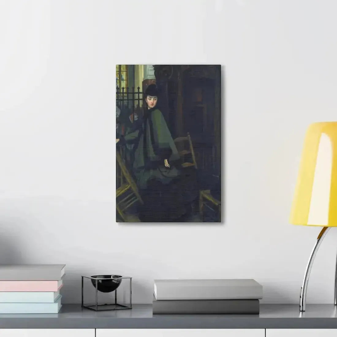 James-Jacques-Joseph Tissot (1836-1902) Dans L'Eglise (In Church) - Canvas Wall Art - The Sticker Space