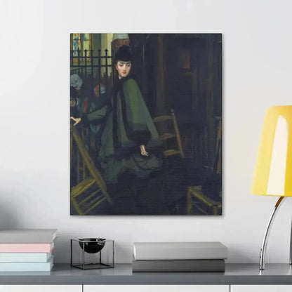 James-Jacques-Joseph Tissot (1836-1902) Dans L'Eglise (In Church) - Canvas Wall Art - The Sticker Space