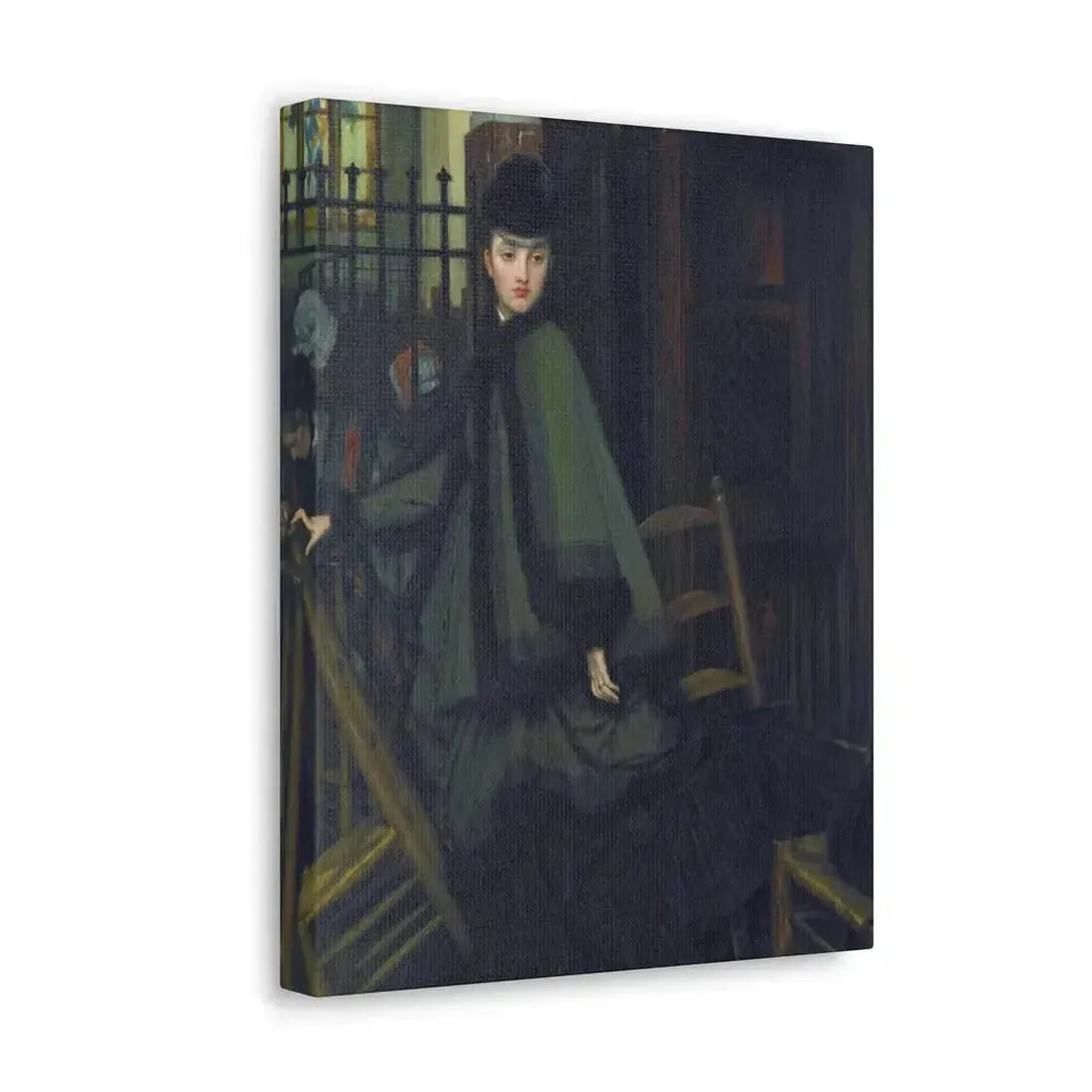 James-Jacques-Joseph Tissot (1836-1902) Dans L'Eglise (In Church) - Canvas Wall Art - The Sticker Space