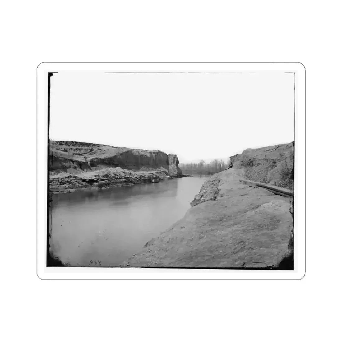 James River, Va. Another View of the Dutch Gap Canal (U.S. Civil War) STICKER Vinyl Kiss-Cut Decal 3 Inch White - The Sticker Space