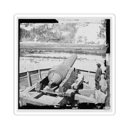 James River, Va. Confederate Gun Emplacement Above Dutch Gap (U.S. Civil War) STICKER Vinyl Kiss-Cut Decal 3 Inch White - The Sticker Space