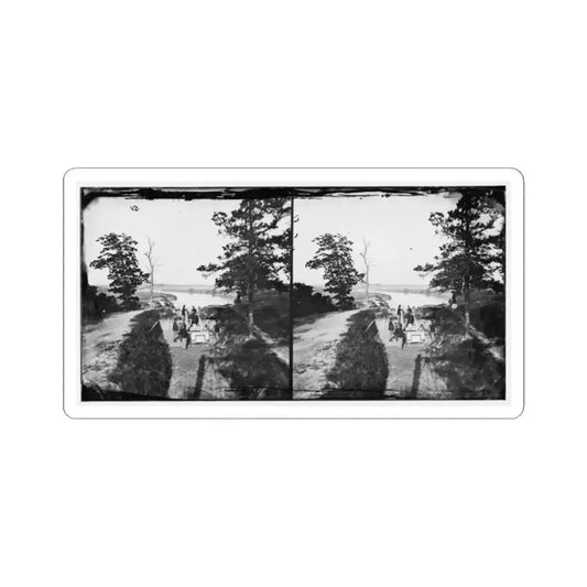 James River, Va. Confederate Gun in Battery Brooks (U.S. Civil War) STICKER Vinyl Kiss-Cut Decal 2 Inch White - The Sticker Space