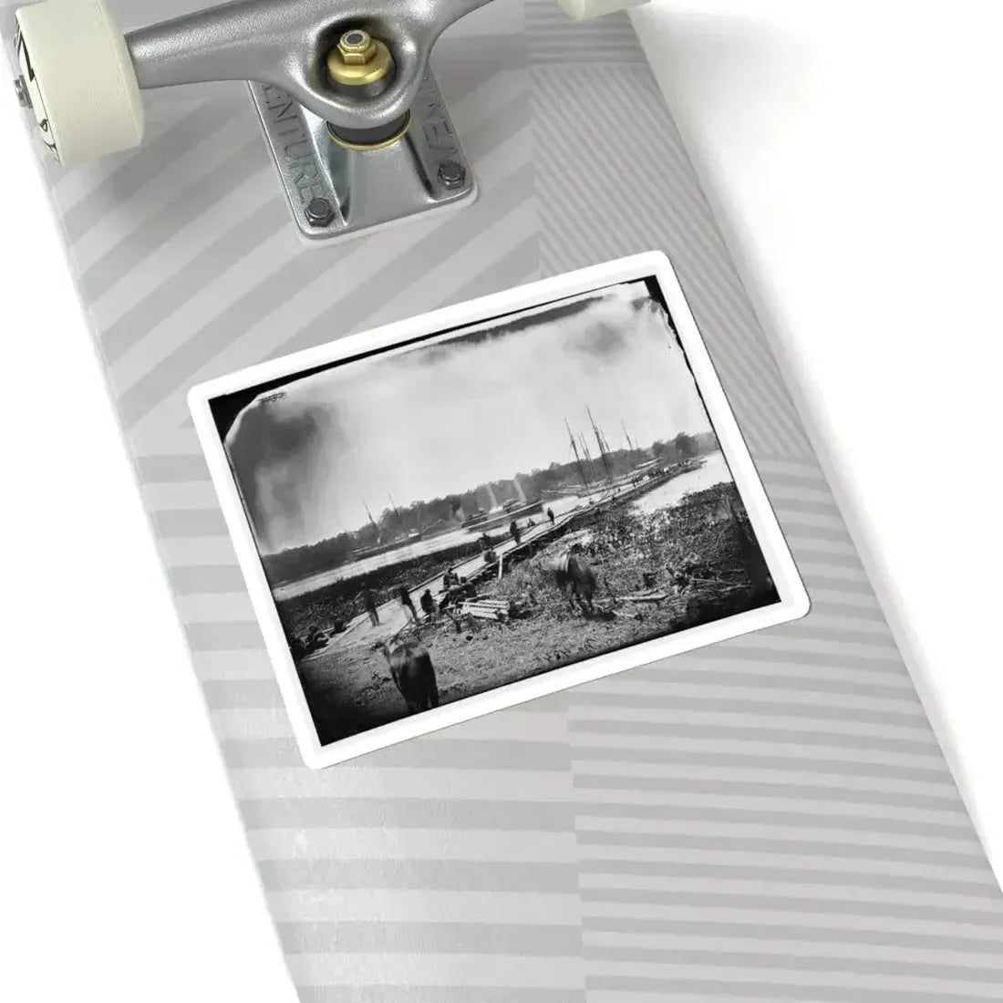 James River, Va. Pontoon Bridge (U.S. Civil War) STICKER Vinyl Kiss-Cut Decal - The Sticker Space