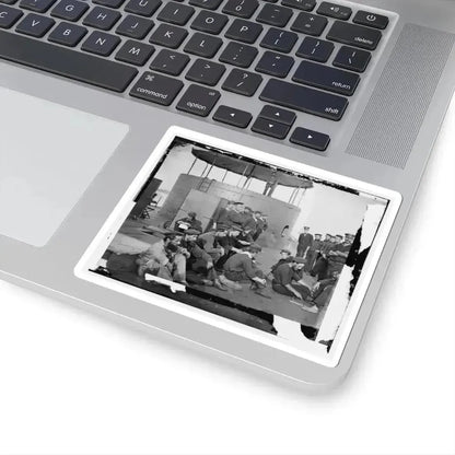 James River, Va. Sailors Relaxing on Deck of U.S.S. Monitor (U.S. Civil War) STICKER Vinyl Kiss-Cut Decal - The Sticker Space